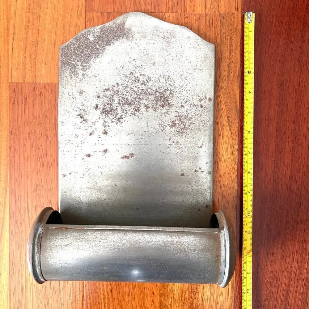 Vintage Metal Match Holder Wall Mount Fireplace Rustic Farmhouse Decor